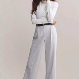 NWT Rhone Women’s Commuter Pleated Trouser Pants Size 0 Grey Mist